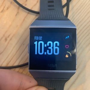 Fitbit ionic with charger and extra strap